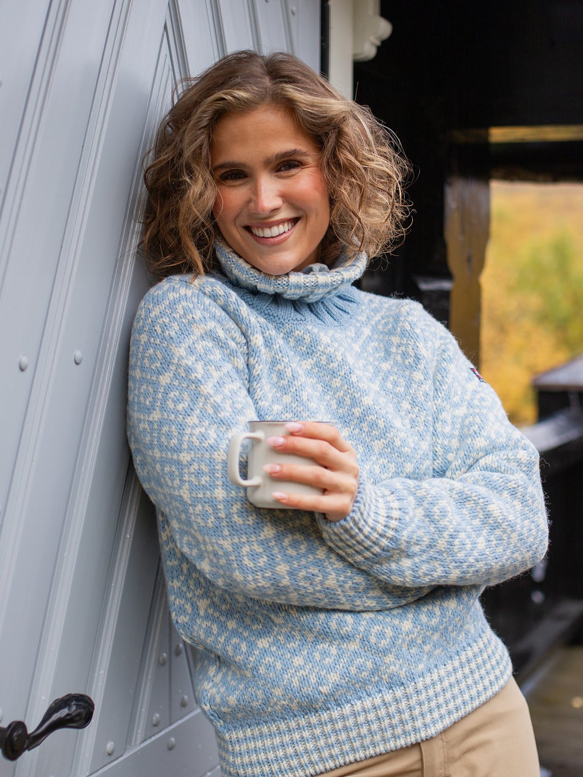 Devold Svalbard Sweater High Neck Dawn / Offwhite