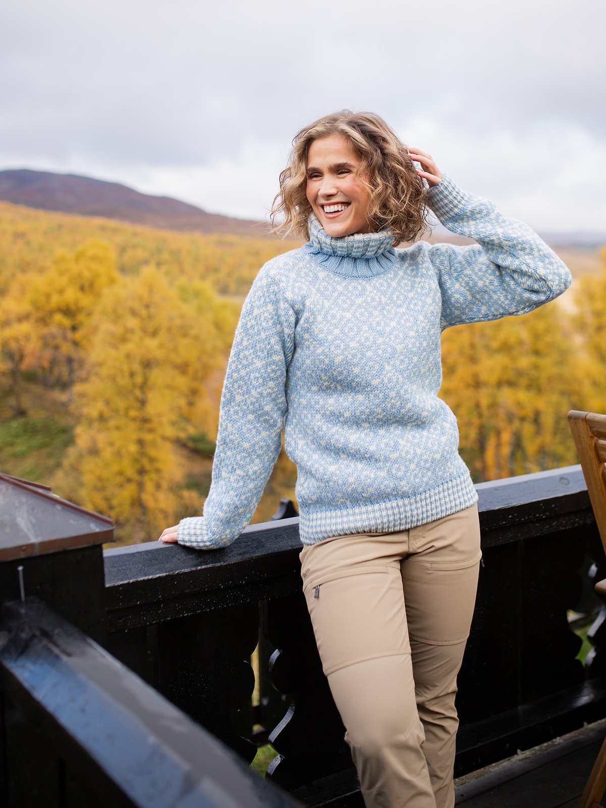 Devold Svalbard Sweater High Neck Dawn / Offwhite