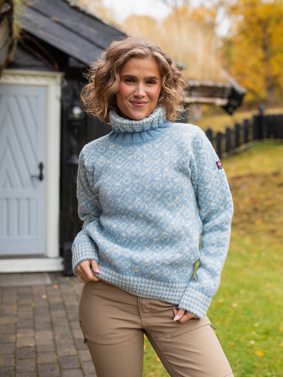 Devold Svalbard Sweater High Neck Dawn / Offwhite