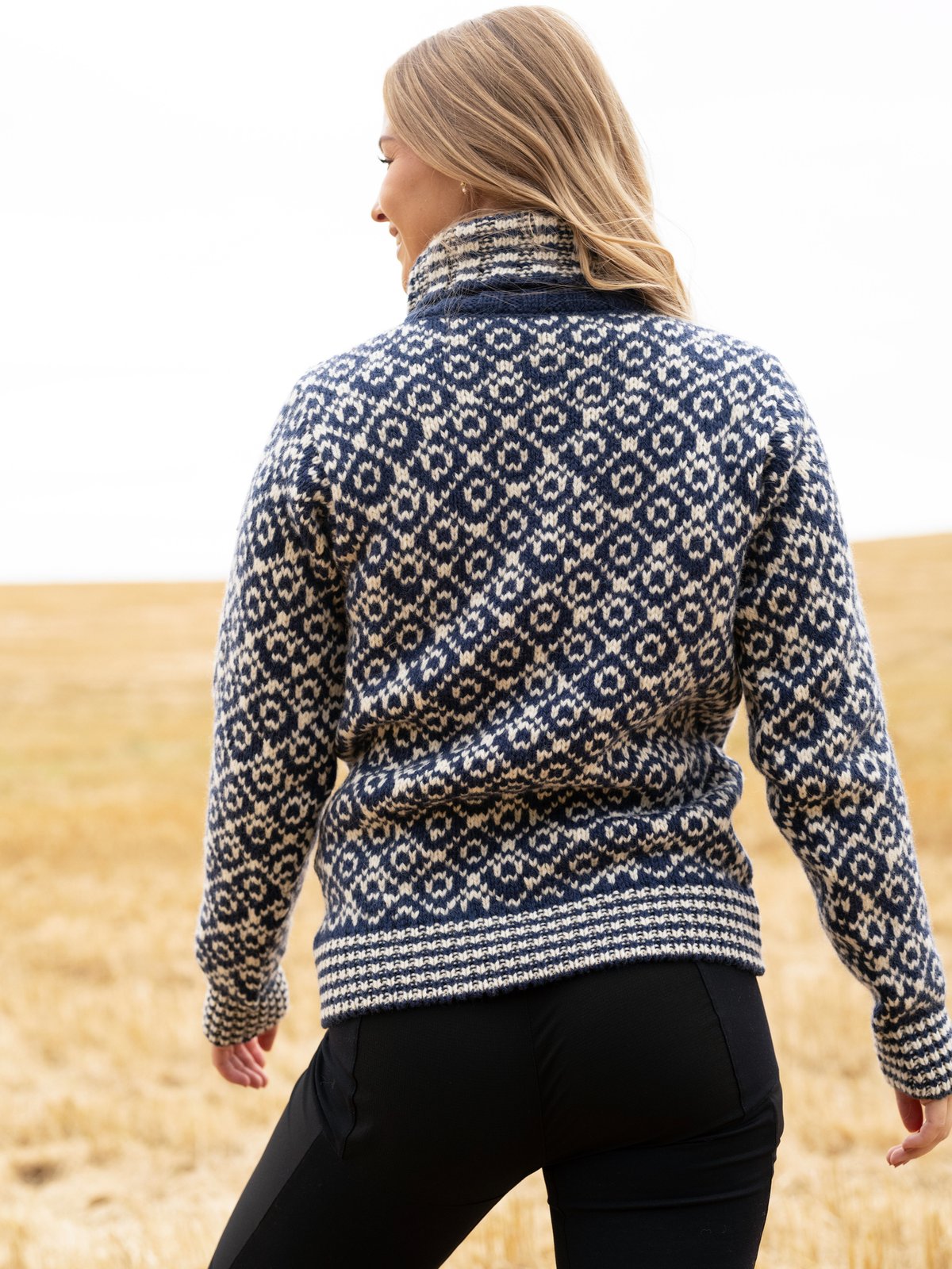 Devold Svalbard Sweater High Neck Night/Offwhite