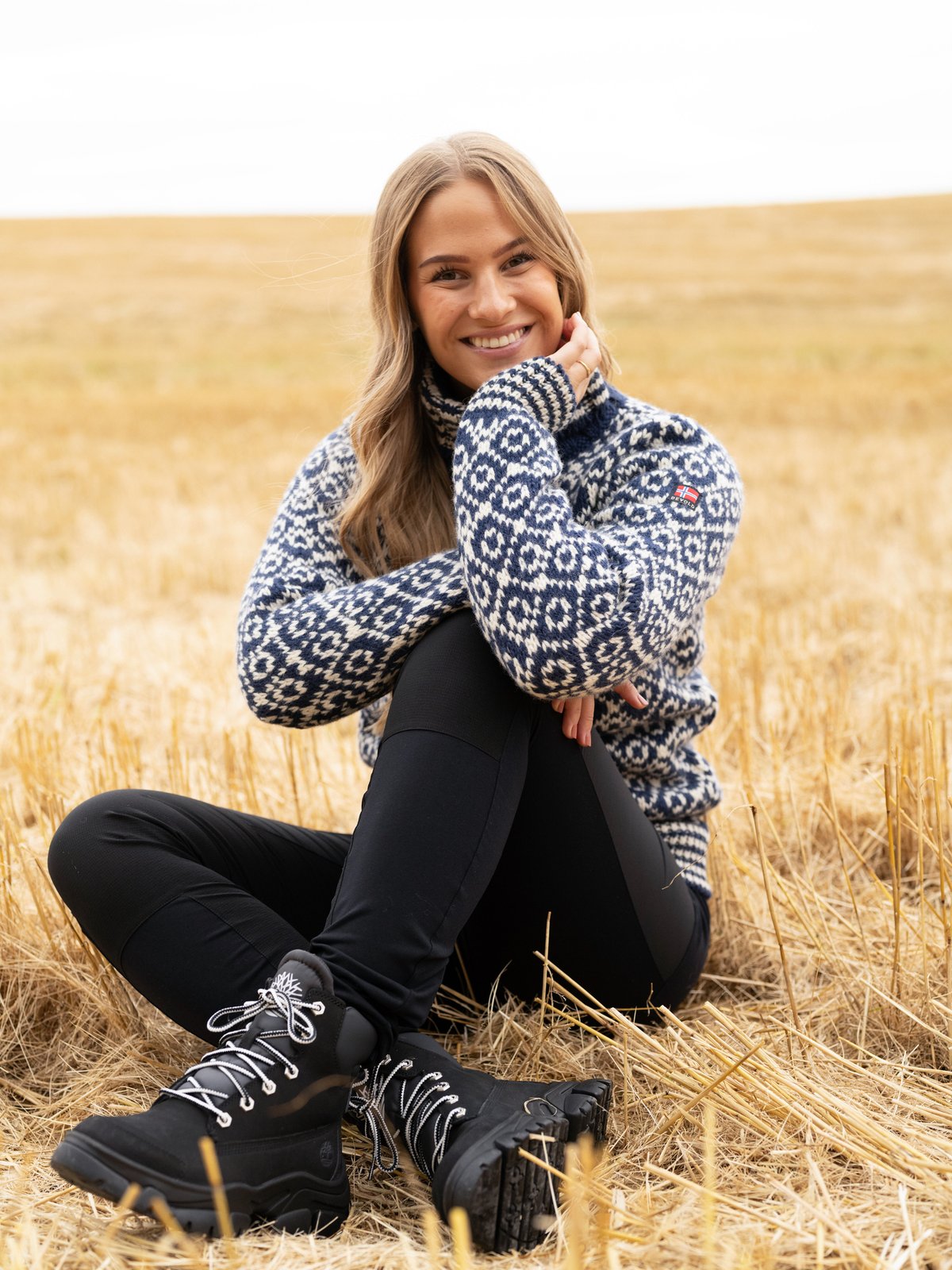 Devold Svalbard Sweater High Neck Night/Offwhite