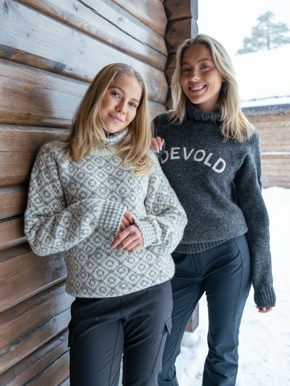 Devold Svalbard Sweater High Neck Offwhite/Grey