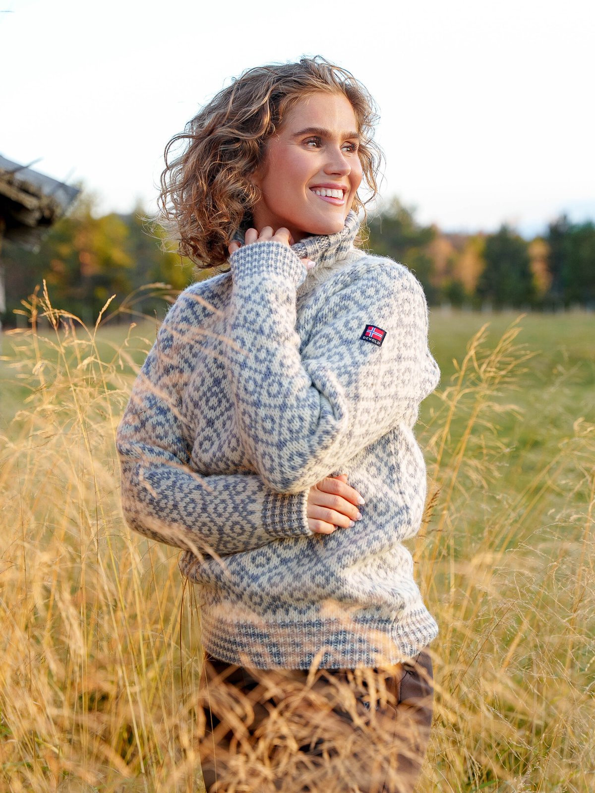 Devold Svalbard Sweater High Neck Offwhite/Grey