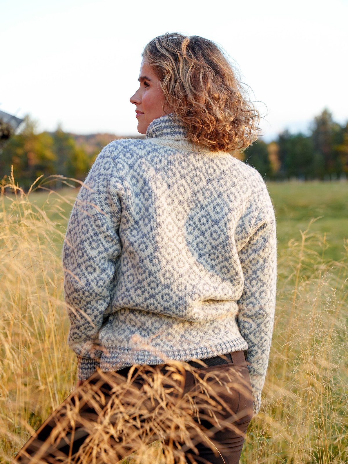 Devold Svalbard Sweater High Neck Offwhite/Grey