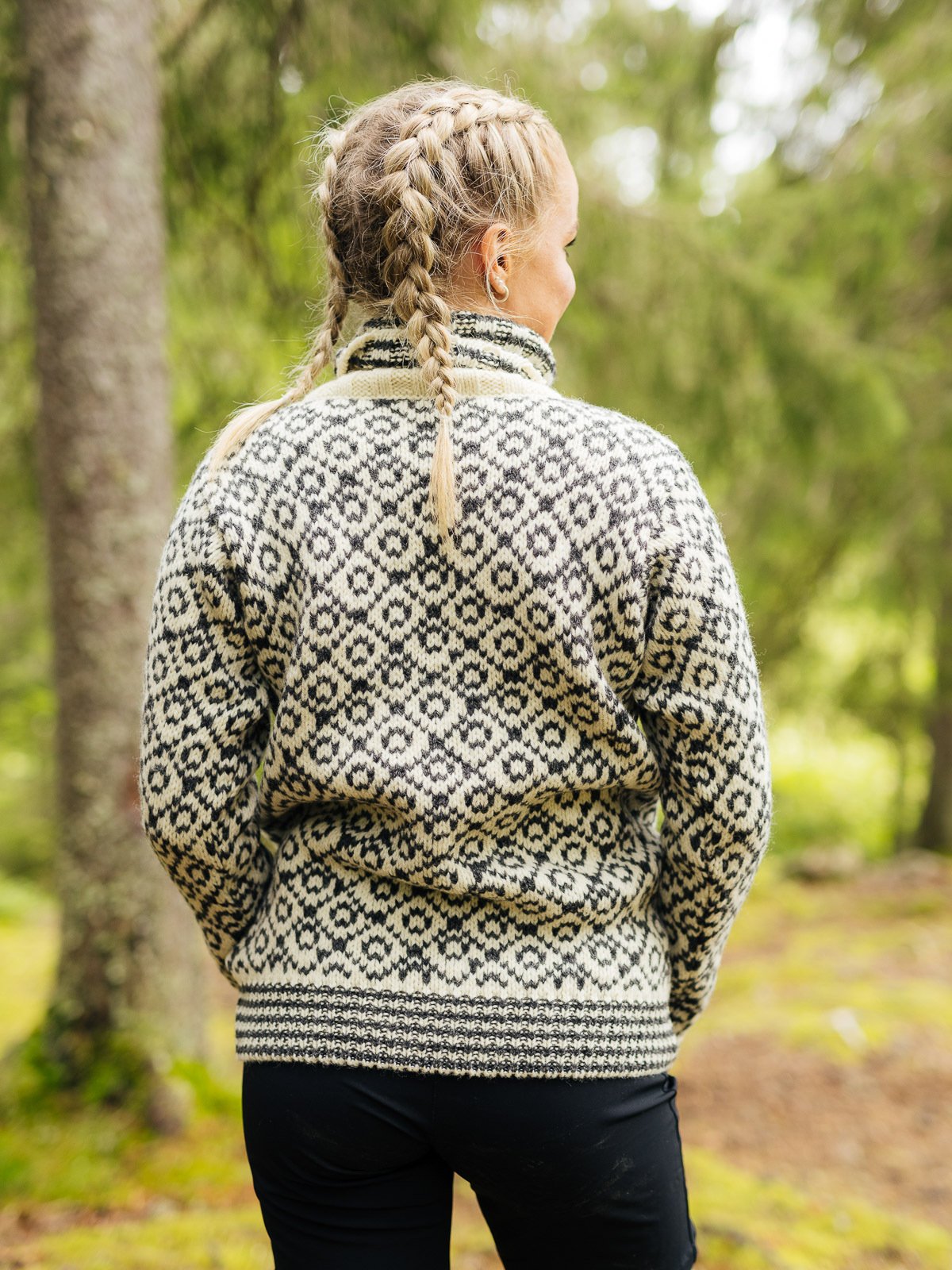 Devold Svalbard Wool Zip Neck Offwhite/Anthracite