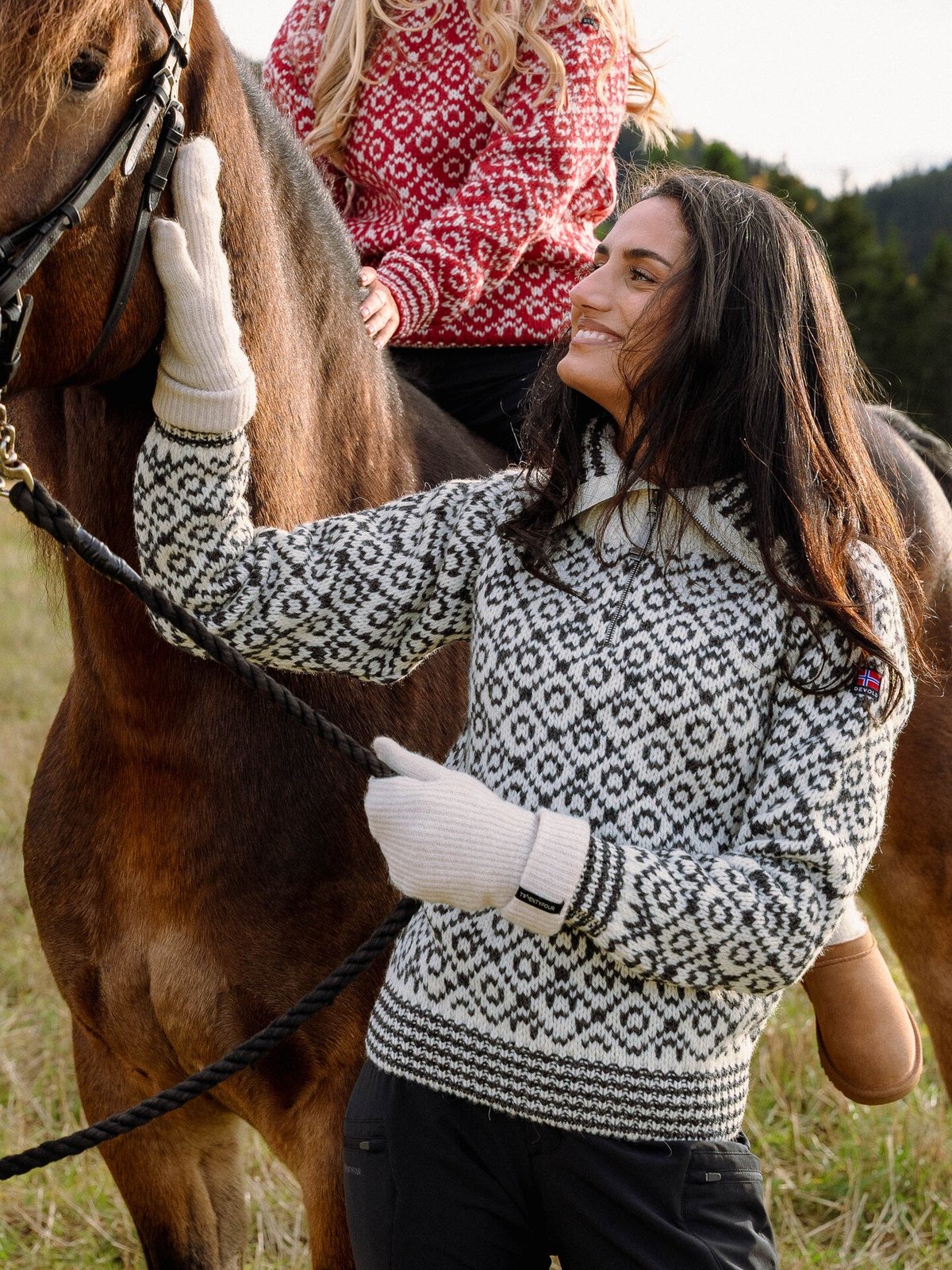 Devold Svalbard Wool Zip Neck Offwhite/Anthracite