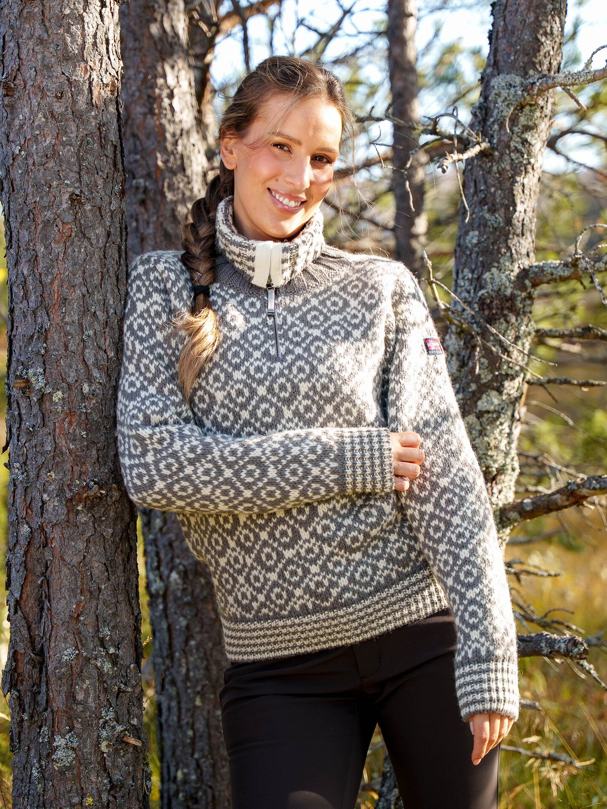 Devold Svalbard Wool Zip Neck Offwhite/Anthracite