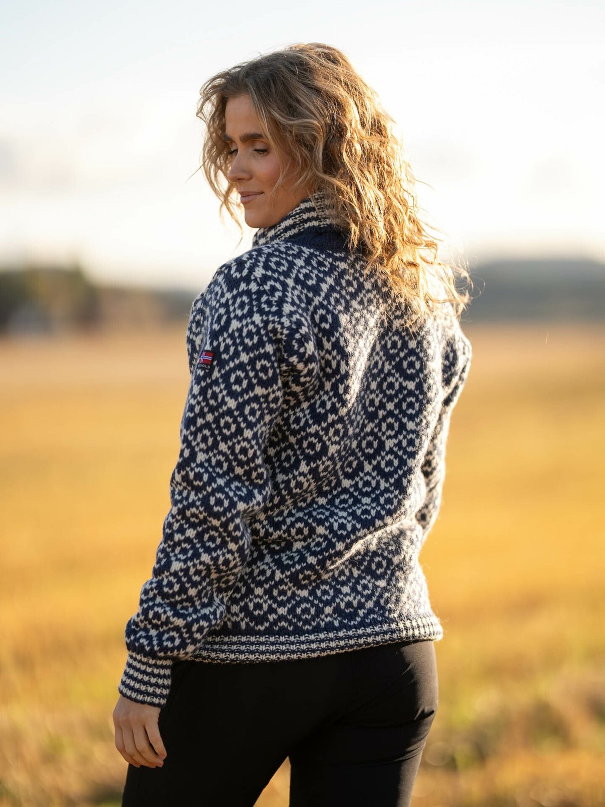 Devold Svalbard Wool Zip Neck Blå