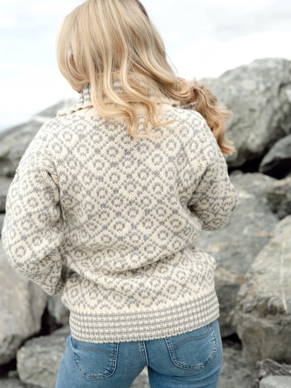 Devold Svalbard Wool Zip Neck Offwhite/Grey