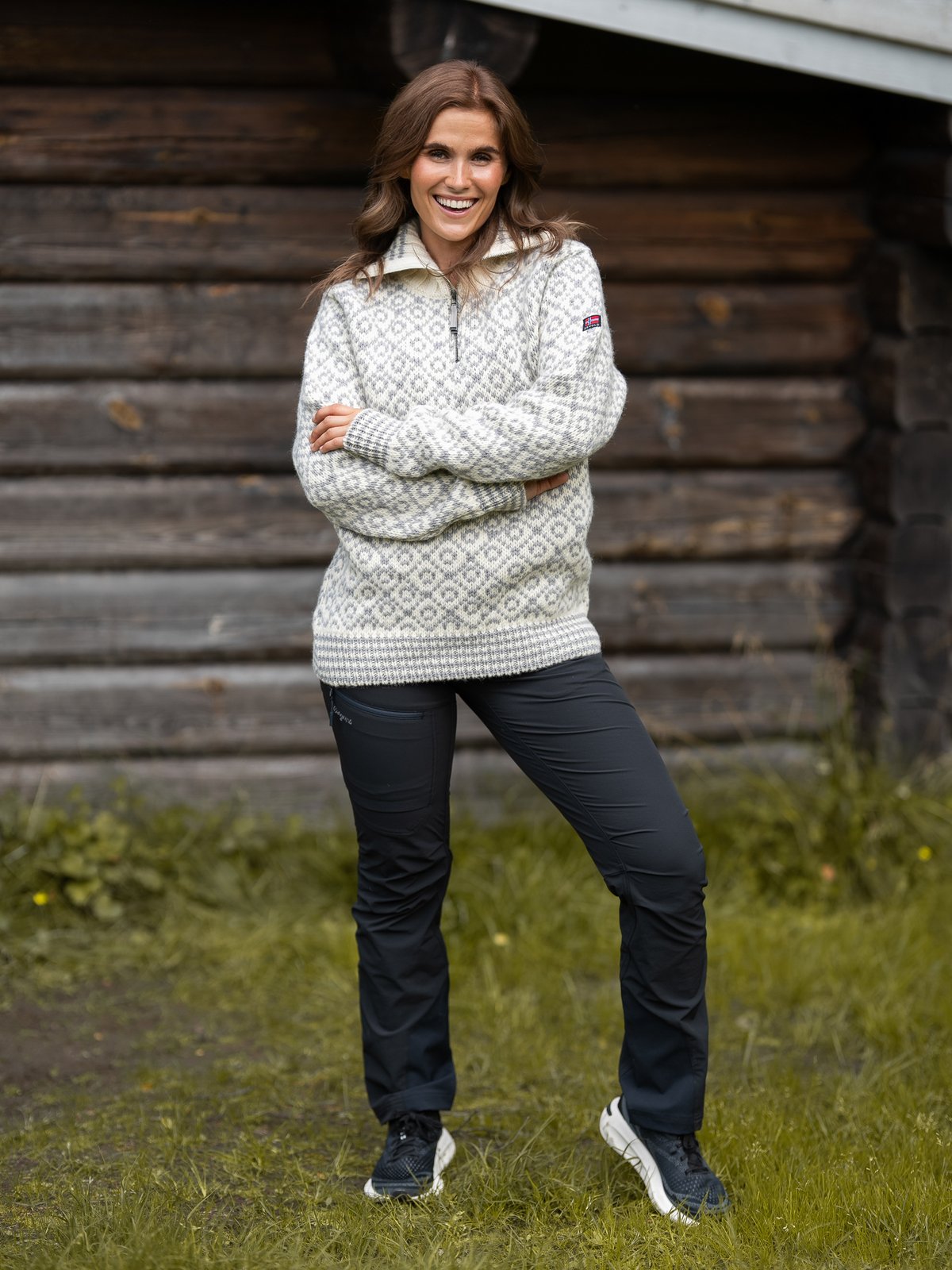 Devold Svalbard Wool Zip Neck Offwhite/Grey