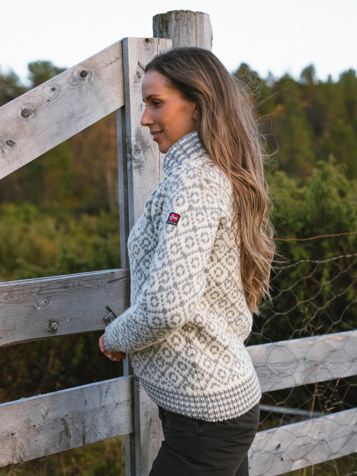 Devold Svalbard Wool Zip Neck Offwhite/Grey