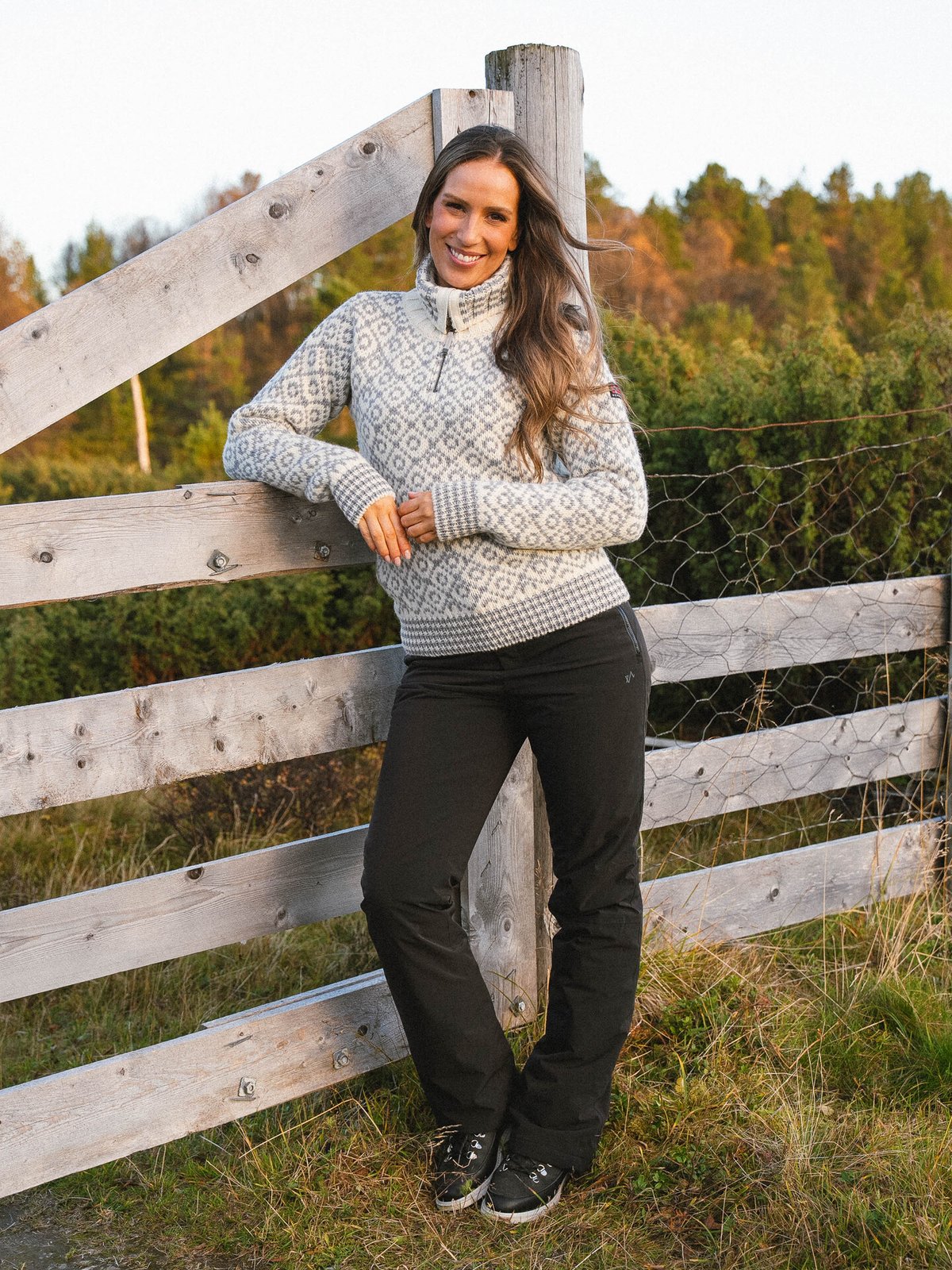 Devold Svalbard Wool Zip Neck Offwhite/Grey