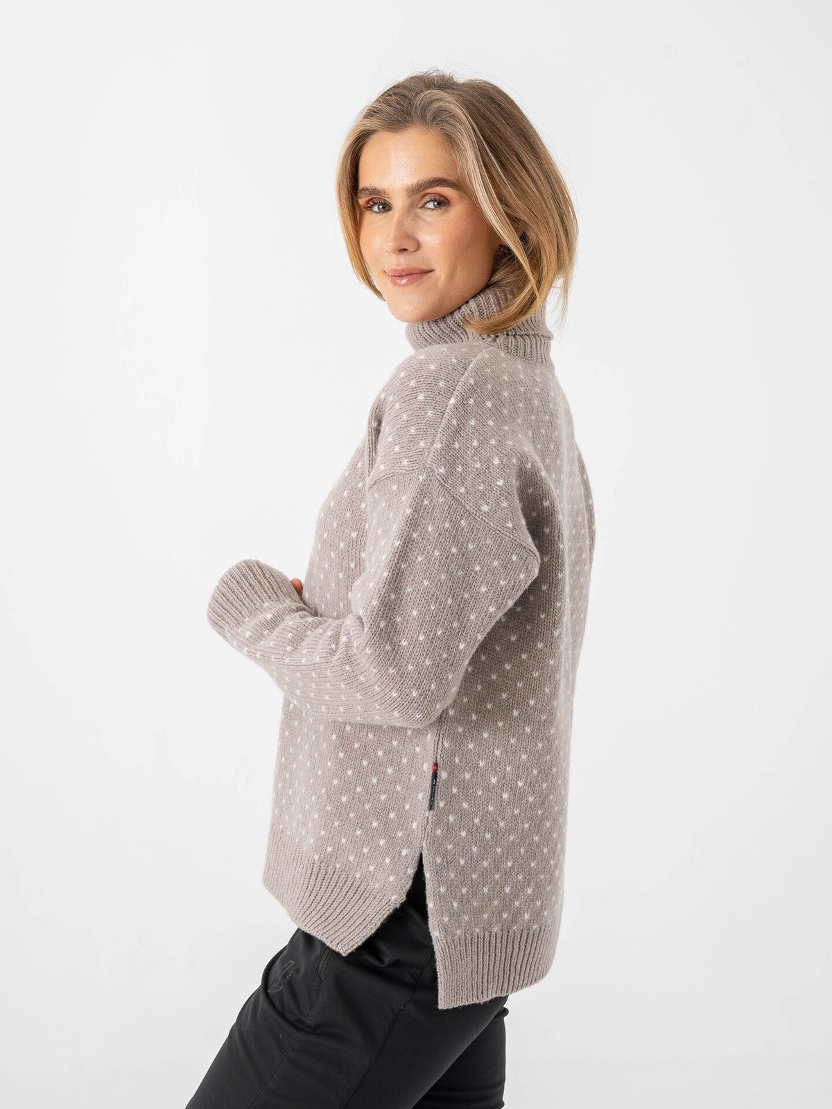 Devold Sørisen Wool Sweater Stone/Offwhite