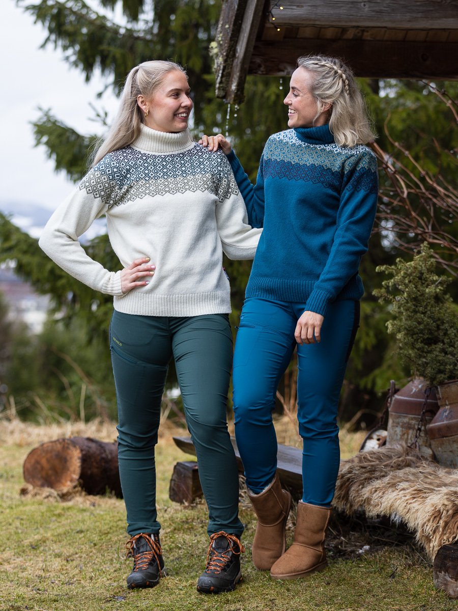 Devold Syvde Wool High Neck Woman Flood