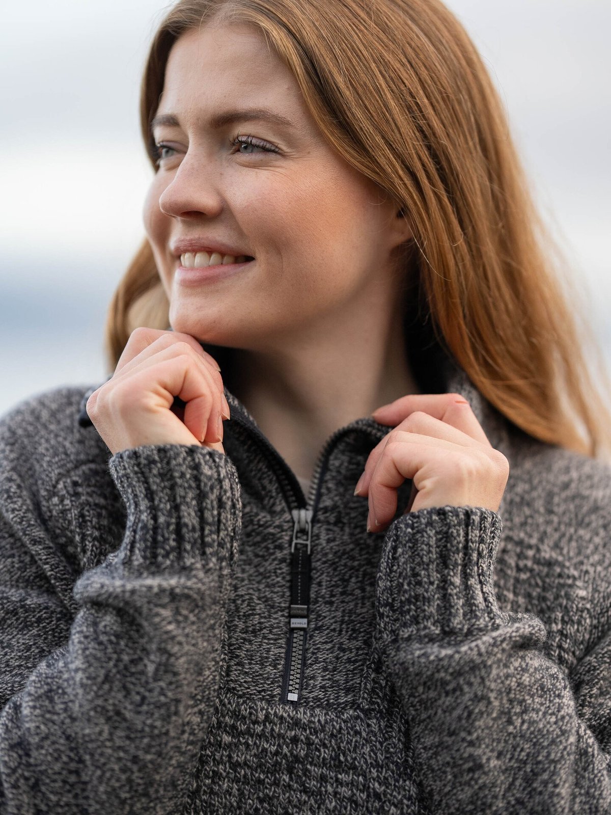 Devold Bispen Wool Zip Neck Ink