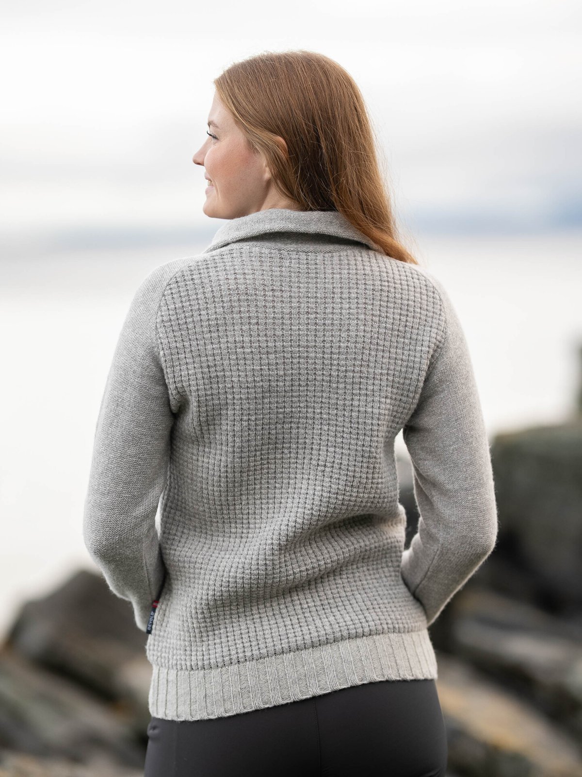 Devold Bispen Wool Zip Neck Grey Melange