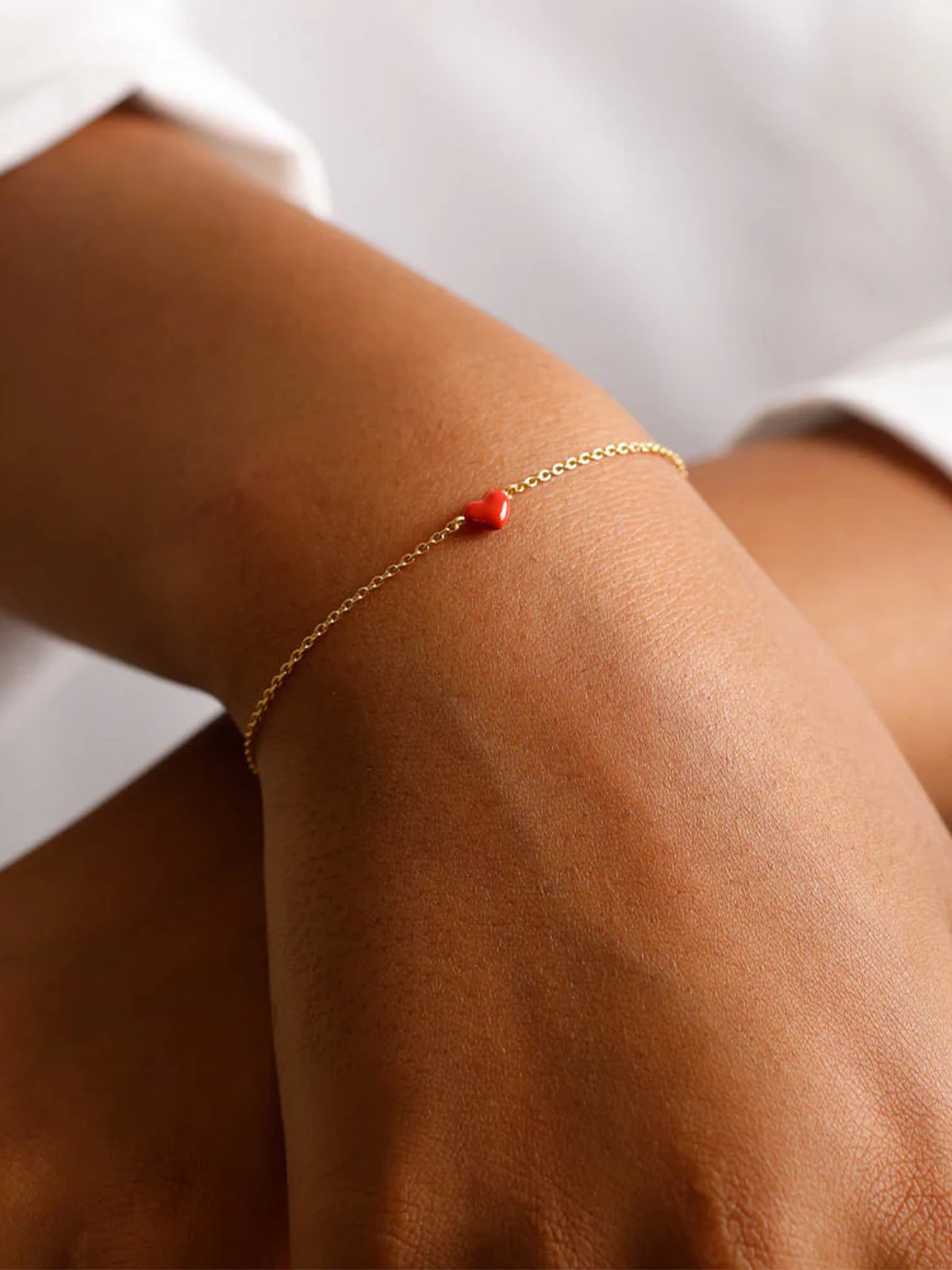 Design Letters Little Big Love Bracelet - Goldplated Coral