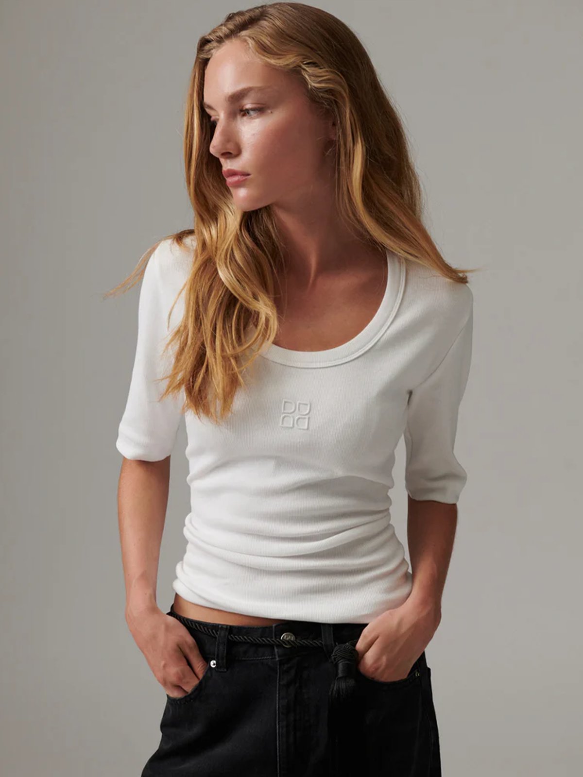DAY BIRGER ét Mikkelsen Fine Classic Rib Bright White
