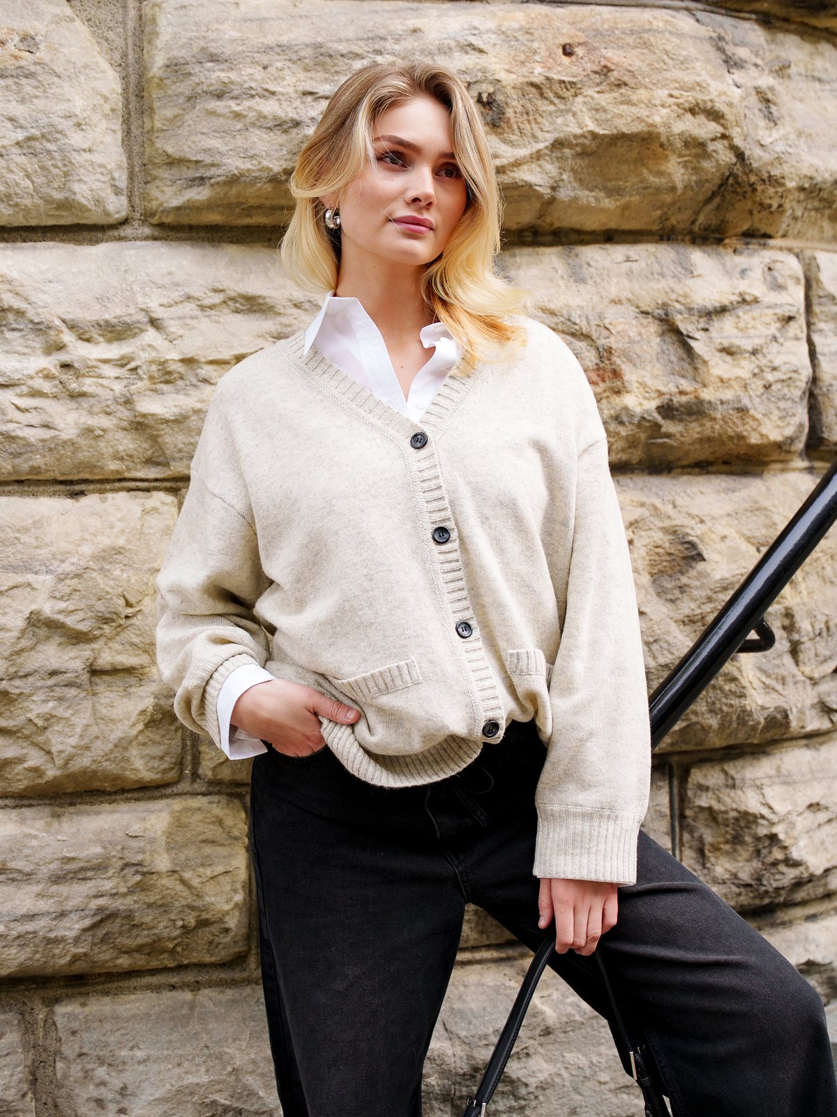 DESIGNERS REMIX Daze Giga Cardi Beige