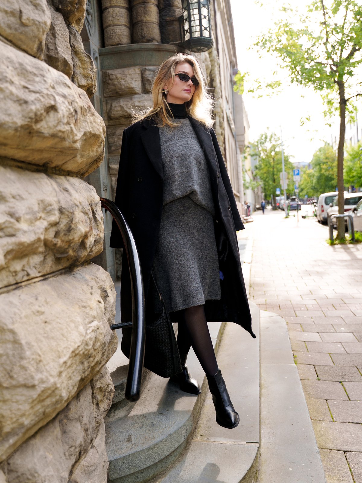 DESIGNERS REMIX Eloise Midi Skirt Grå