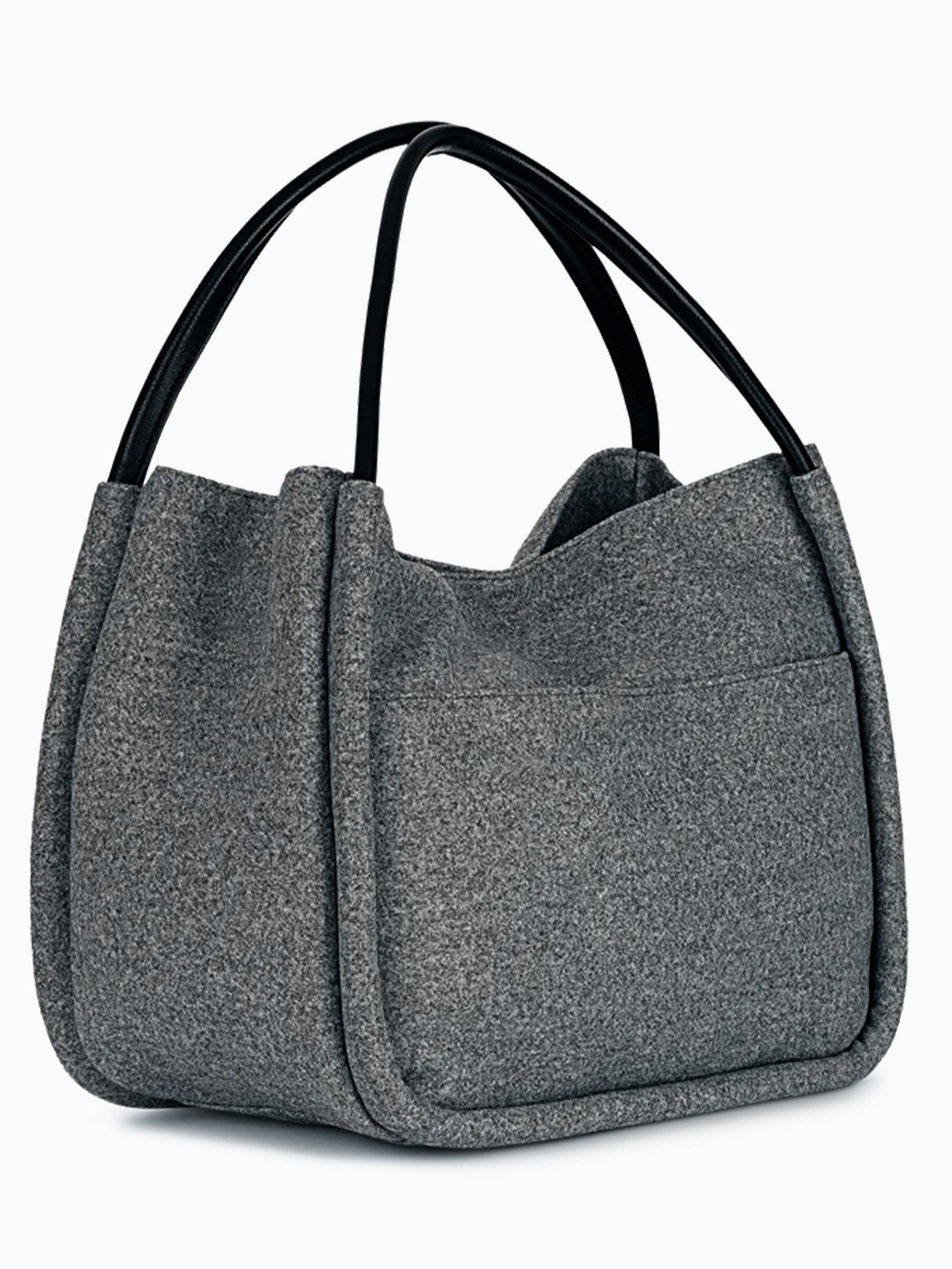 DAY ET Woolen Small Shopper Medium Grey Melange
