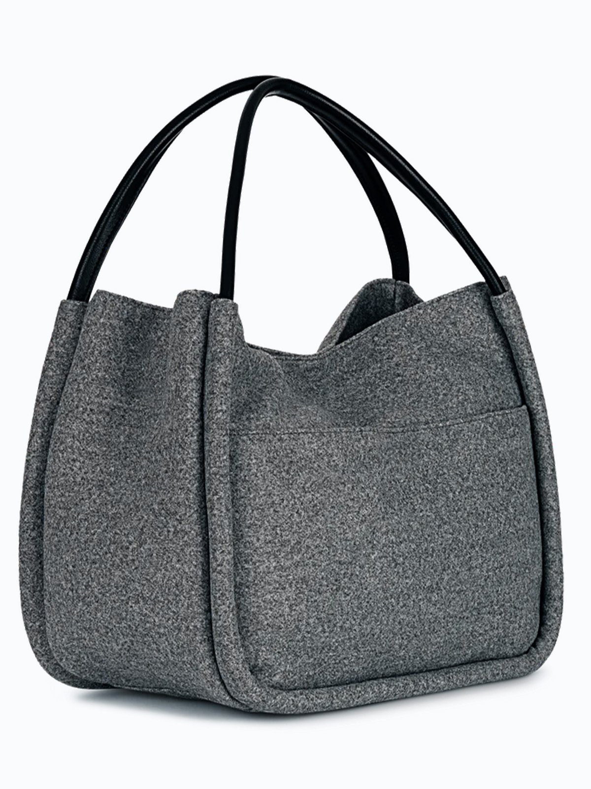 DAY ET Woolen Small Shopper Medium Grey Melange