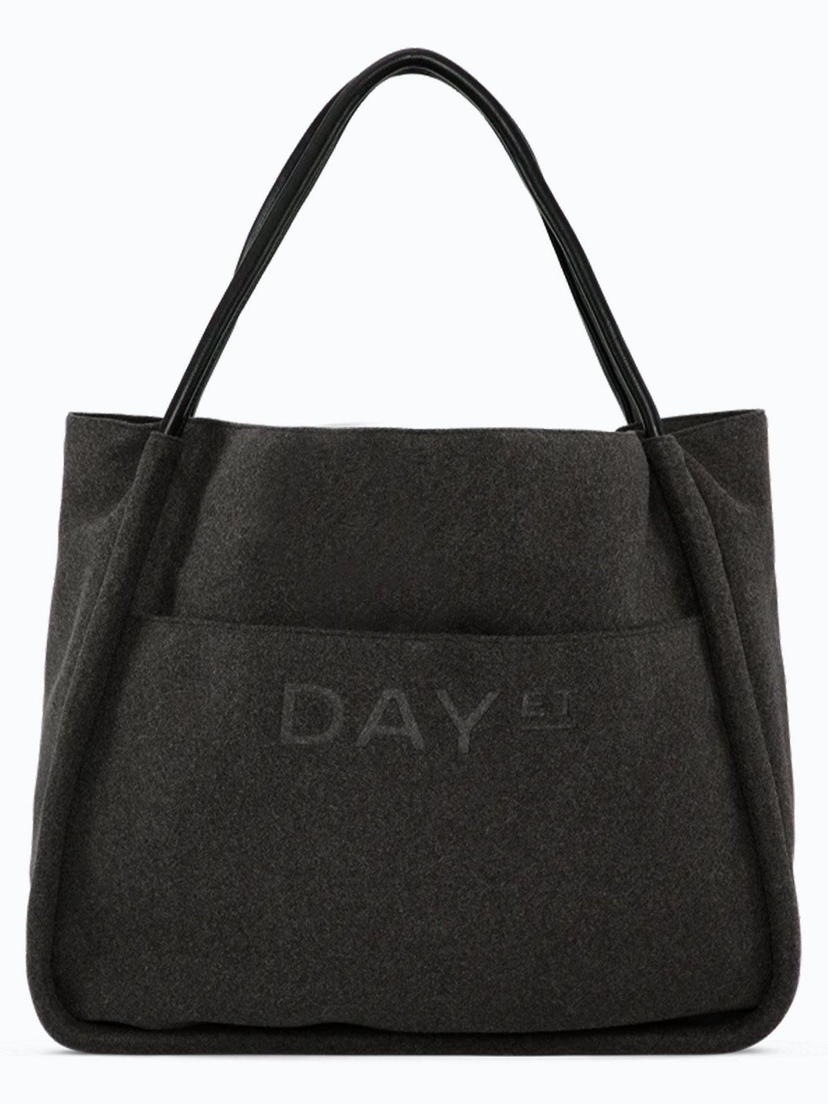 DAY ET Woolen Mega Shopper Brown Melange