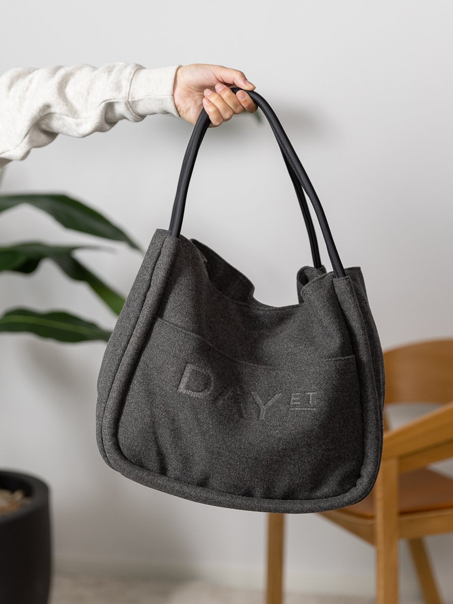 DAY ET Woolen Mega Shopper Brown Melange