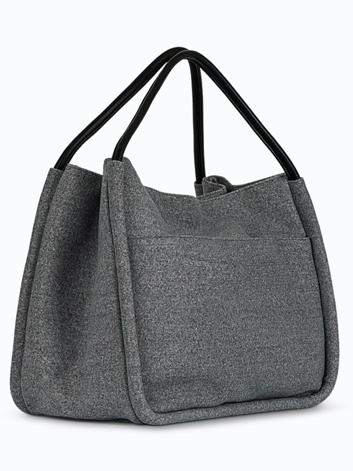 DAY ET Woolen Mega Shopper Medium Grey Melange