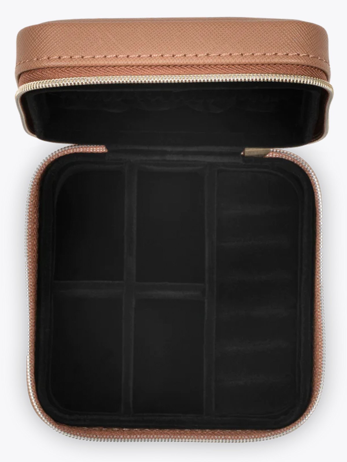 DAY ET Saffiano Zip Square Mocha Mousse