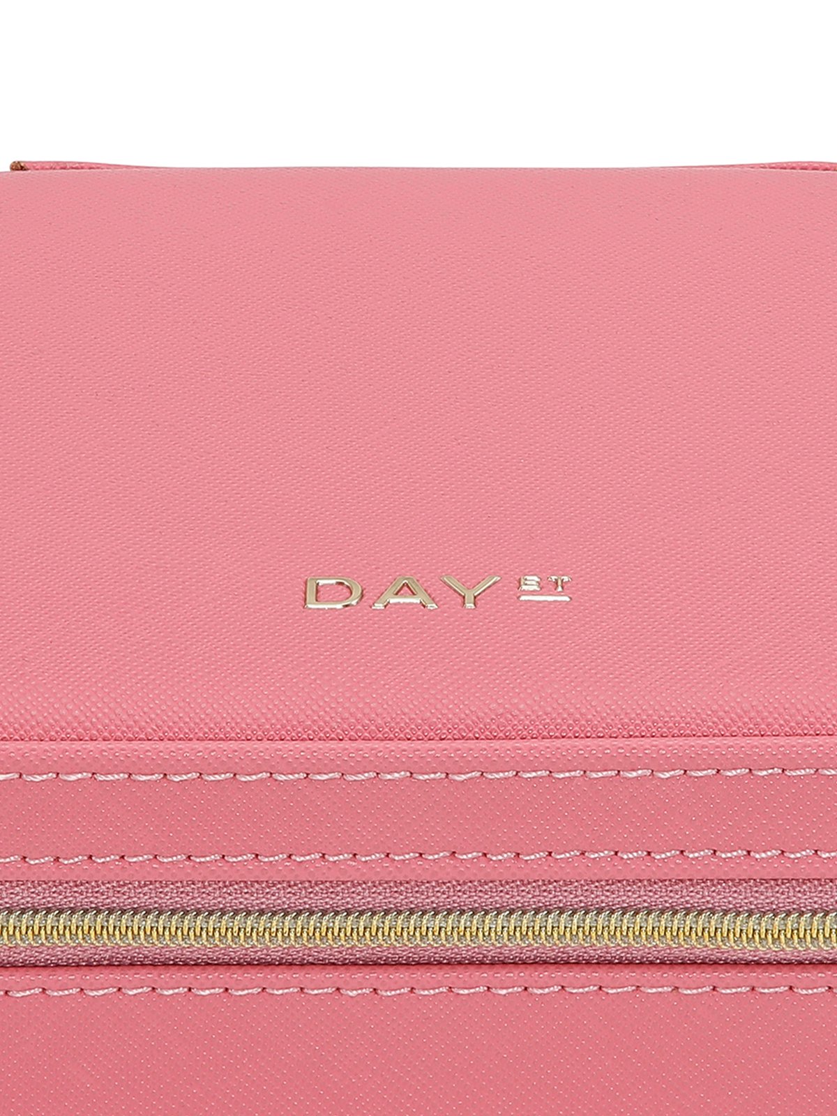 DAY ET Saffiano Zip Box Slate Rose