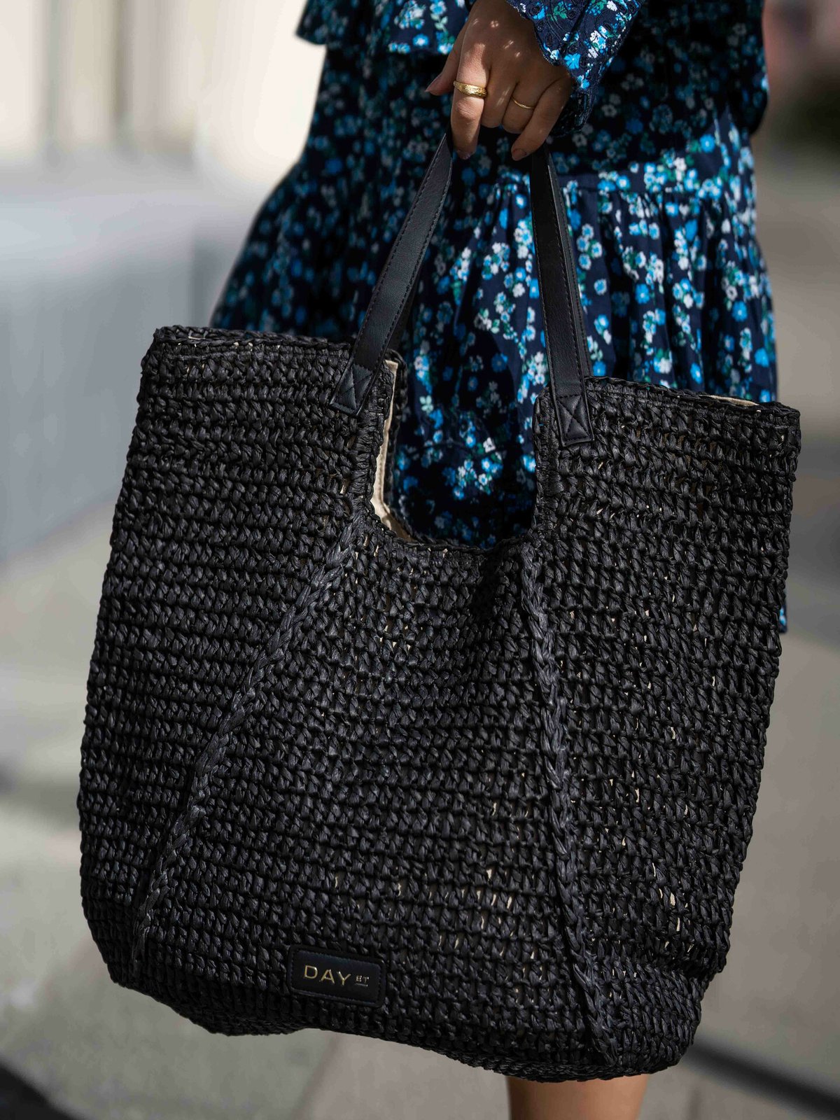 DAY ET City Straw Shoulder Black