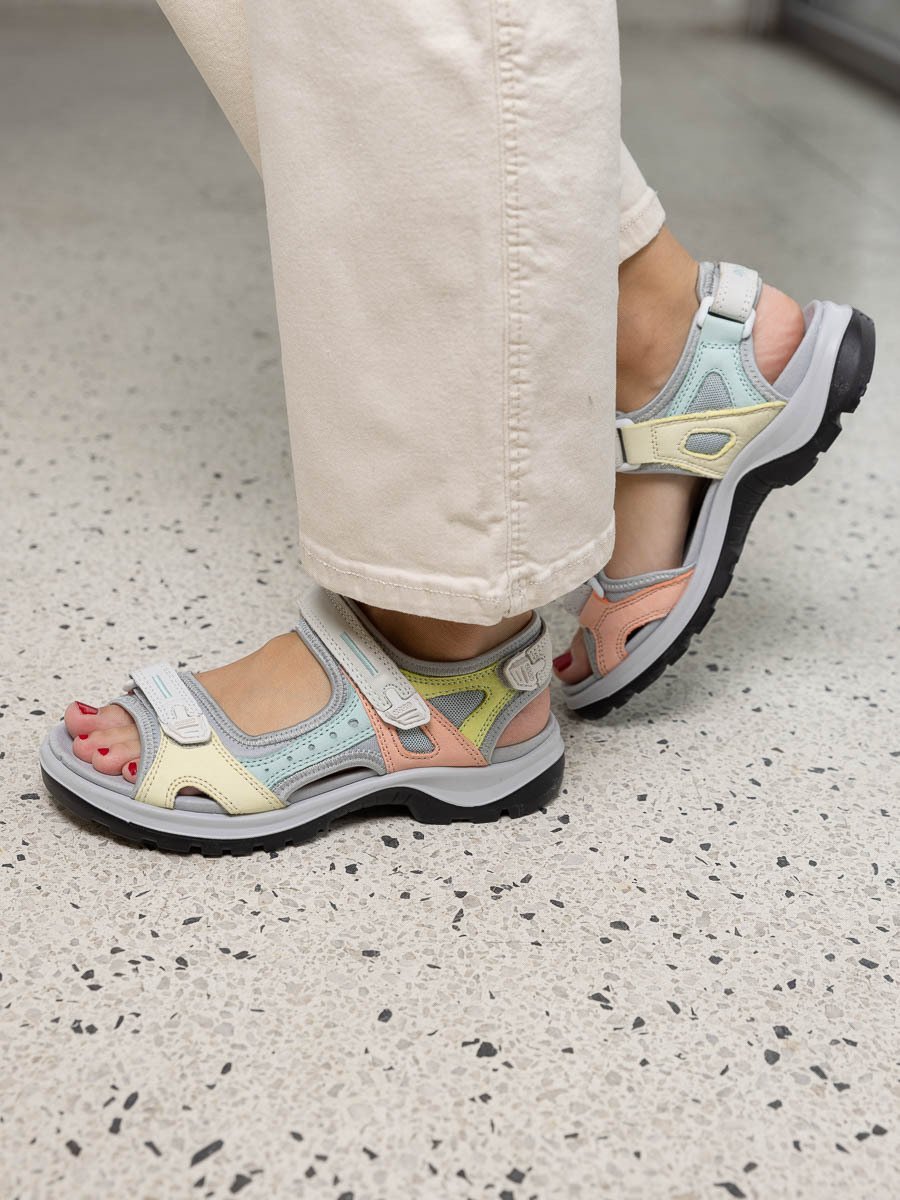 ECCO Offroad Flat Sandals Multicolor Shadow White