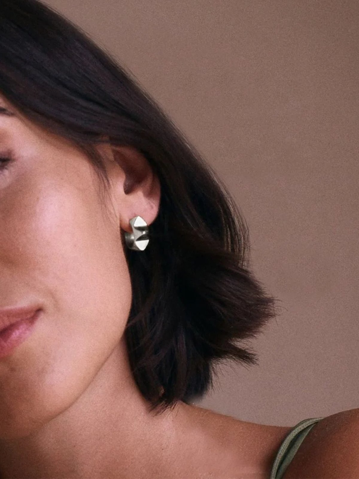 Edblad Peak Rivet Creoles Steel Sølv