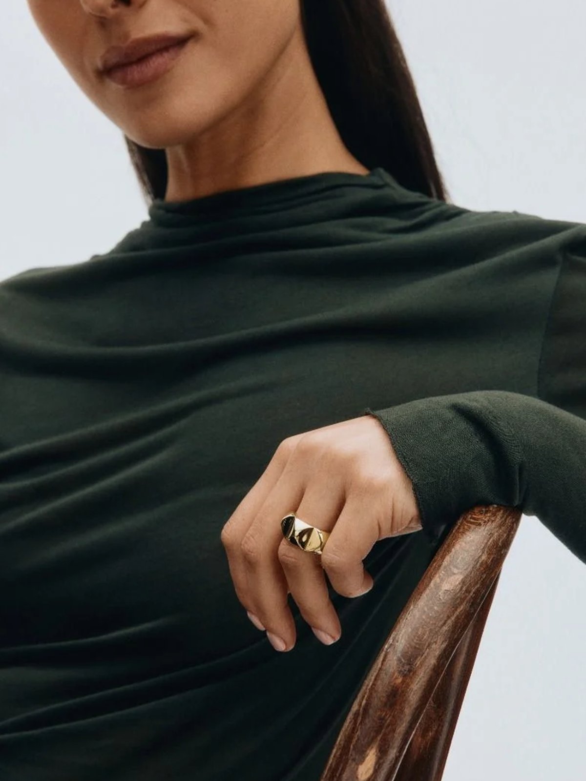 Edblad Peak Rivet Ring Gold Gullbelagt