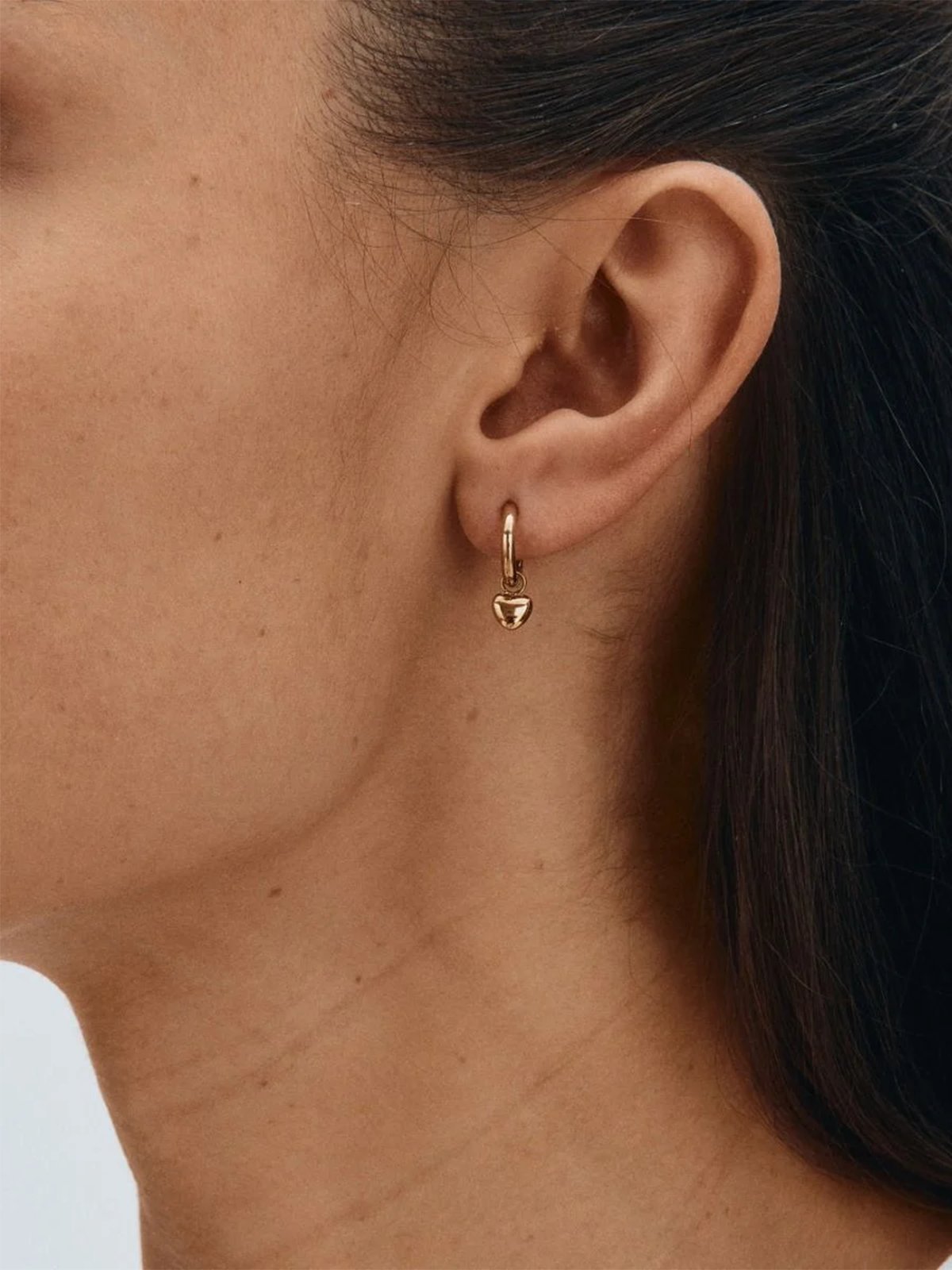 Edblad Peak Hoops One Heart Gold Gullbelagt