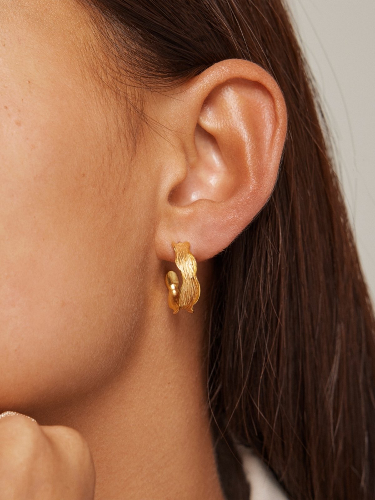 ENAMEL Copenhagen Ane Small Hoops Gull