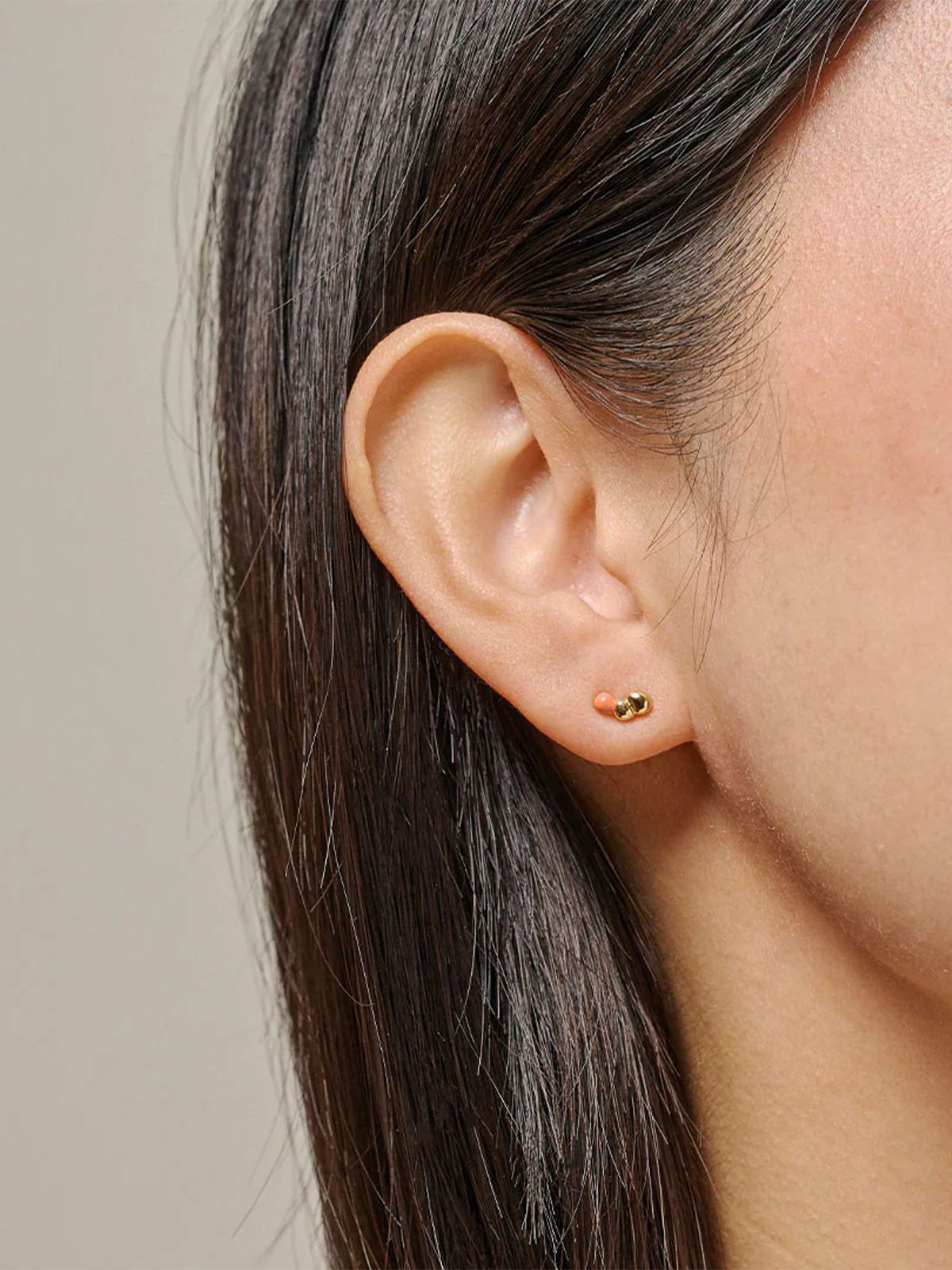 ENAMEL Copenhagen Nara Studs Light Coral