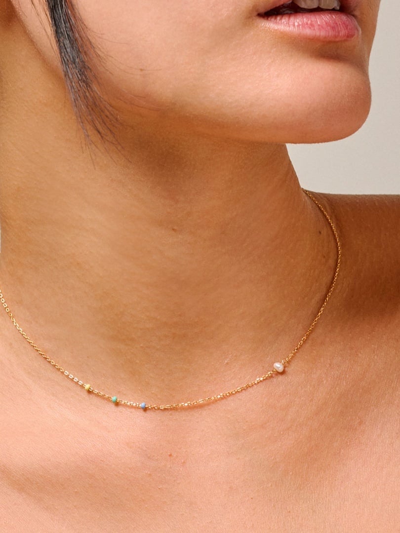 ENAMEL Copenhagen Lola Simple Necklace Citrus Sky