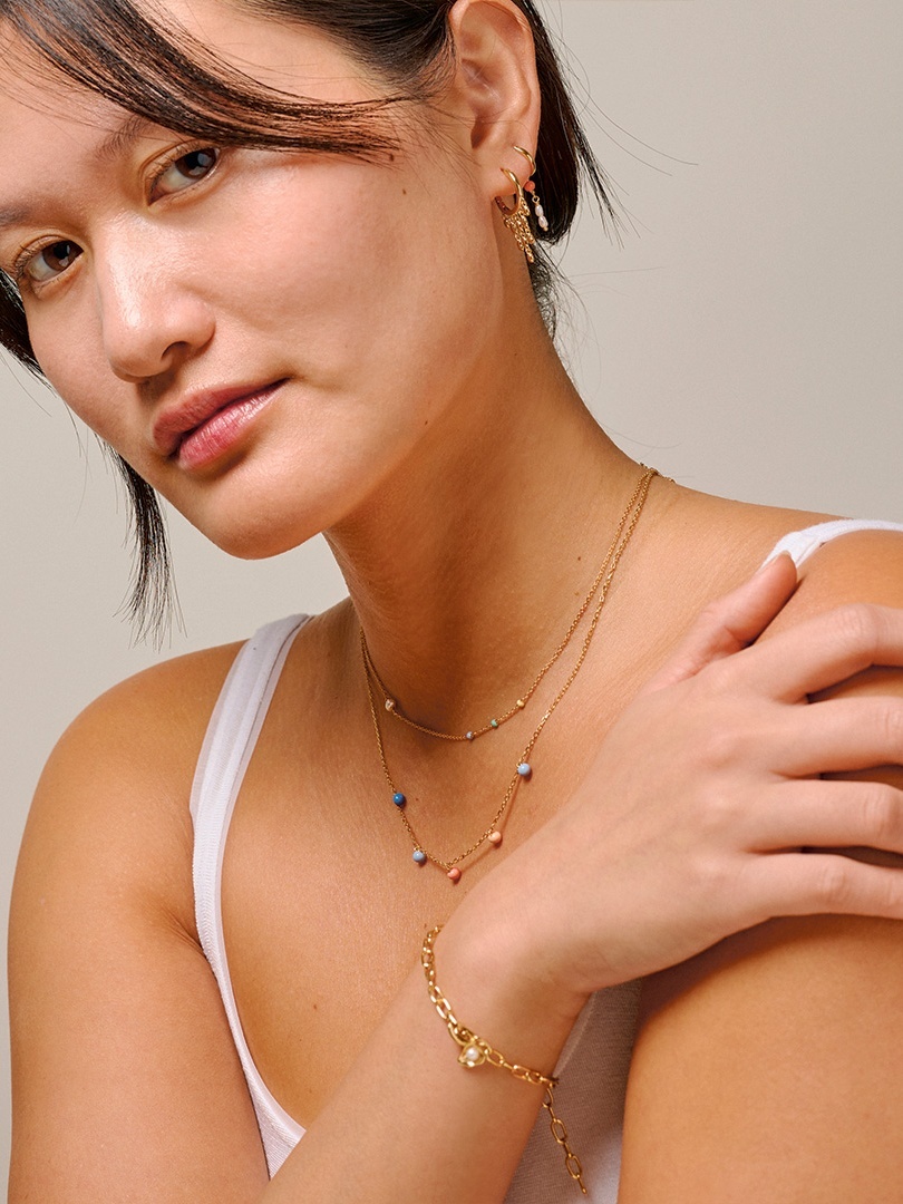 ENAMEL Copenhagen Lola Simple Necklace Citrus Sky