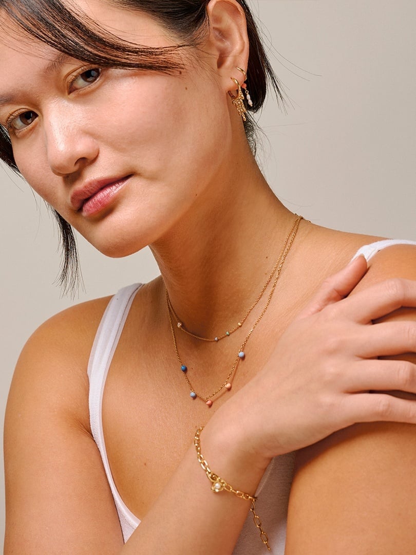 ENAMEL Copenhagen Lola Simple Necklace Citrus Sky