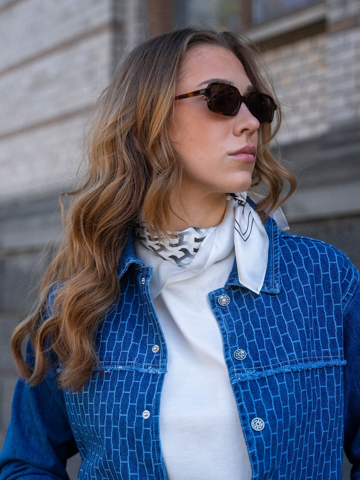 Hést Frøya Silk Scarf Small White