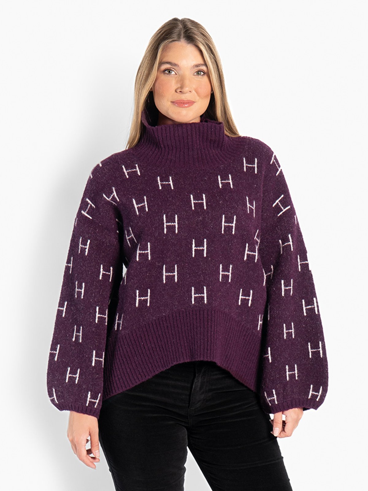 Hést Fam Short Sweater Patent Purple
