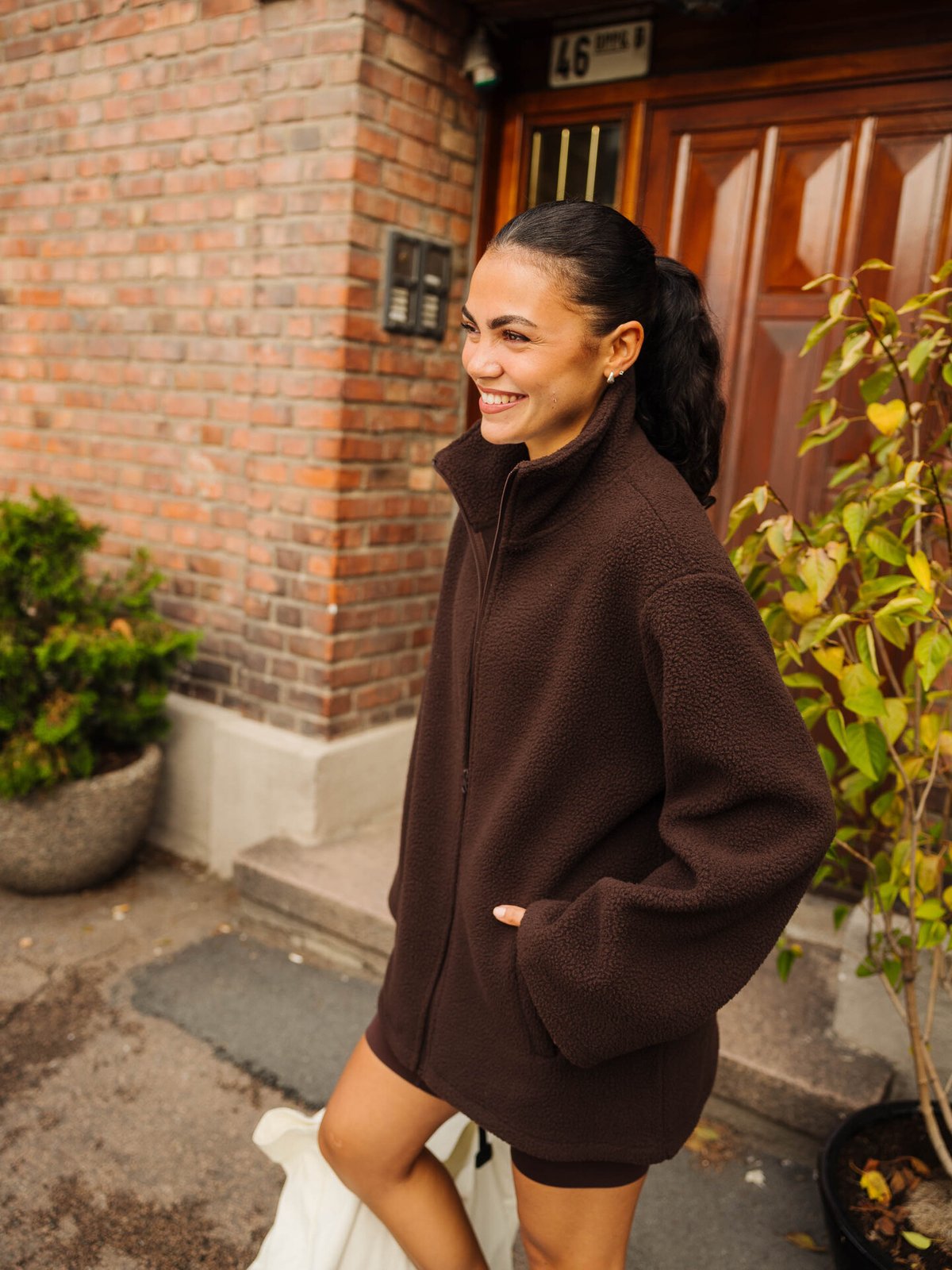 Exilli Ember Pile Zip Jacket Coffee
