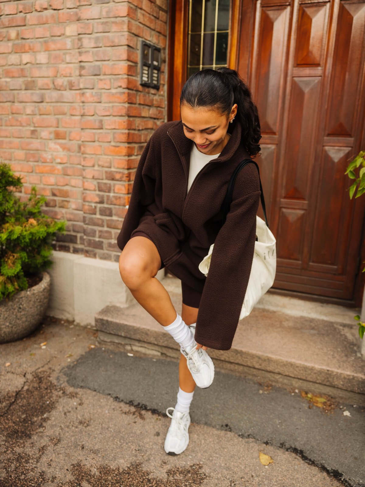 Exilli Ember Pile Zip Jacket Coffee
