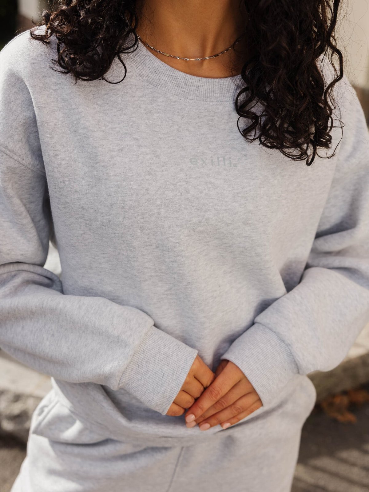 Exilli Serene Crew Neck Light Grey Melange