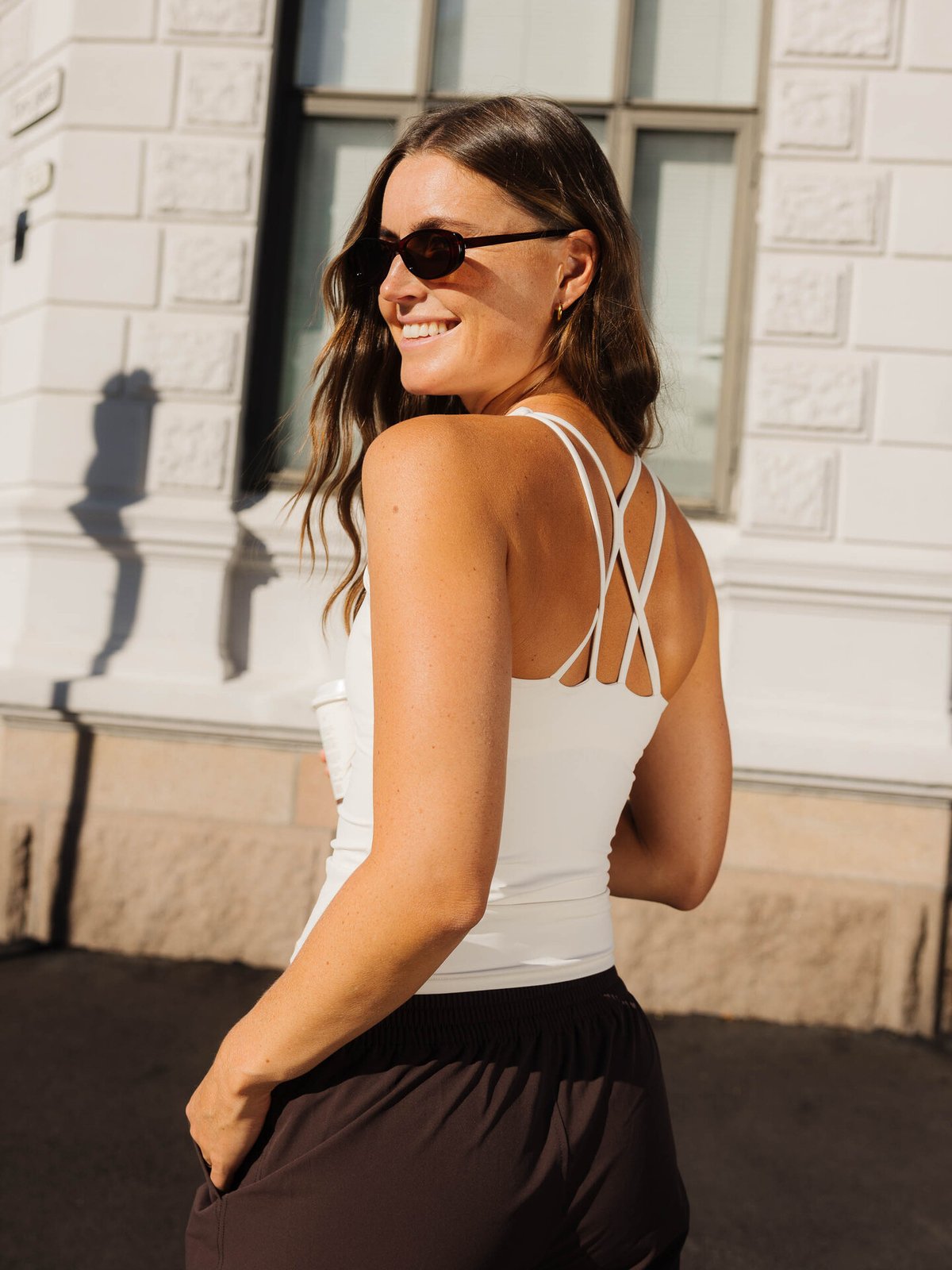 Exilli Luna Cross Back Top Cotton