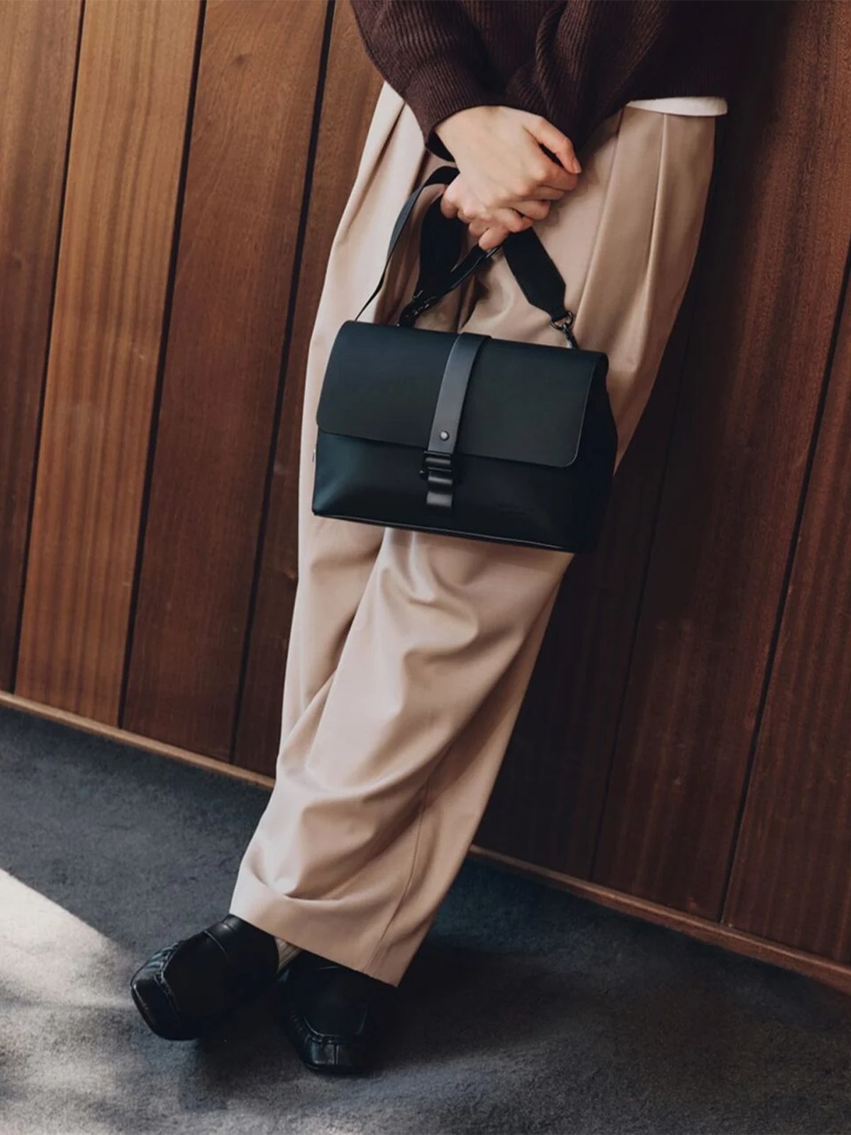 Gaston Luga Spläsh Crossbody Medium Black
