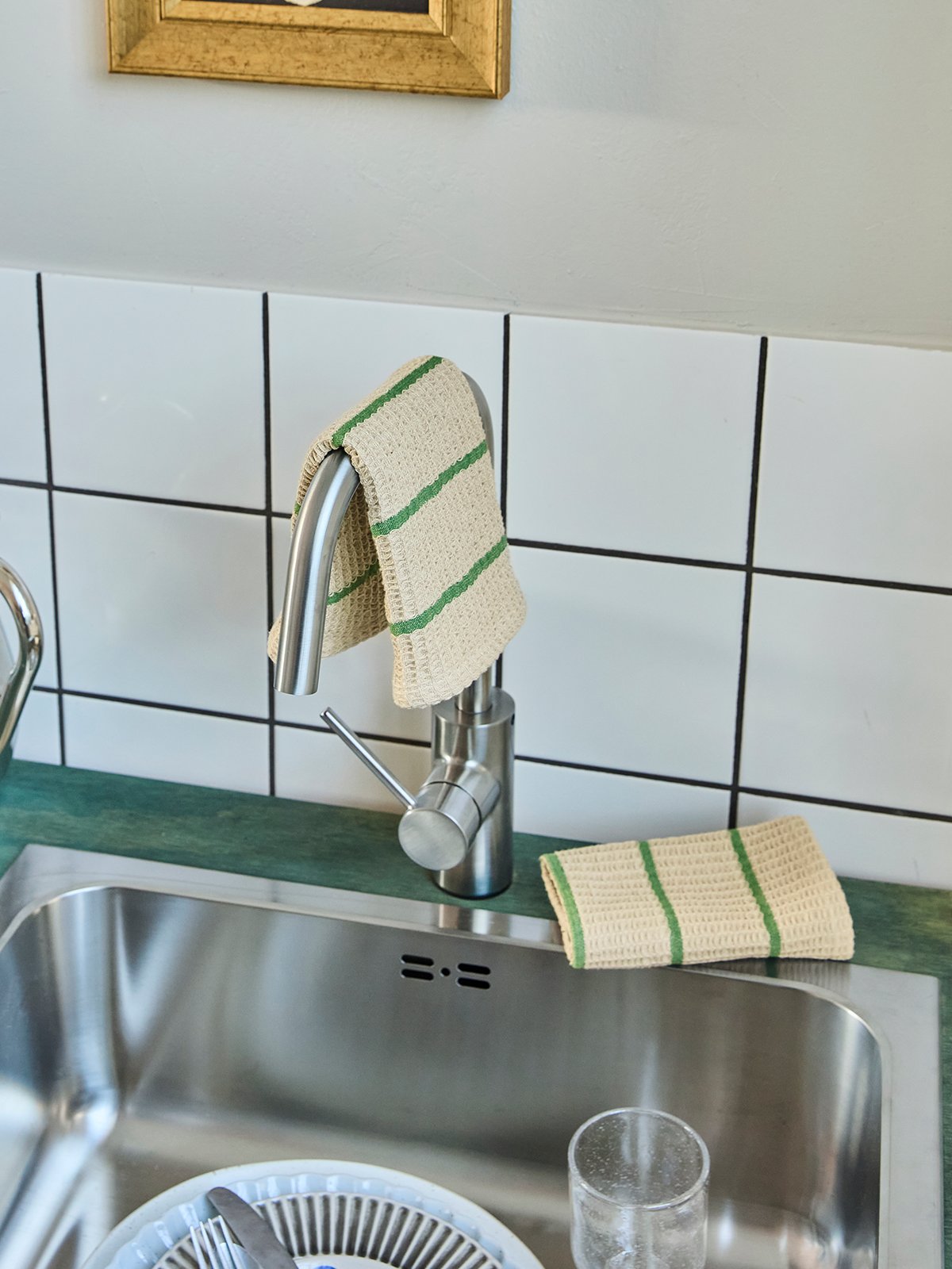 House Doctor Rena Oppvaskklut Sand / Grønn