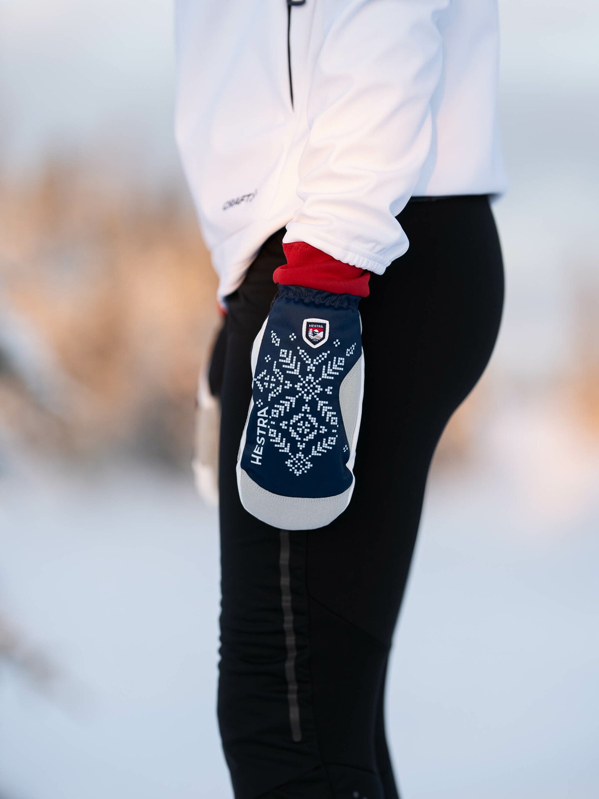 Hestra XC Primaloft Mitt Dark Navy Print